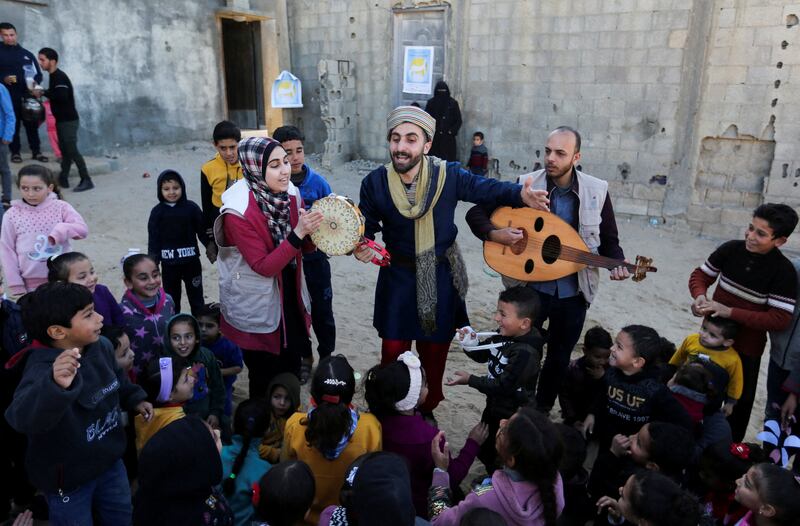 Inspired by his grandfather who used to tell him stories when he was a child, Mr Al Amodi, 30, made the art his profession 