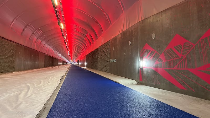At 2.9km long, the tunnel takes about 10 minutes to cycle and 30 to 45 minutes to walk. Photo: Bybanen Utbygging