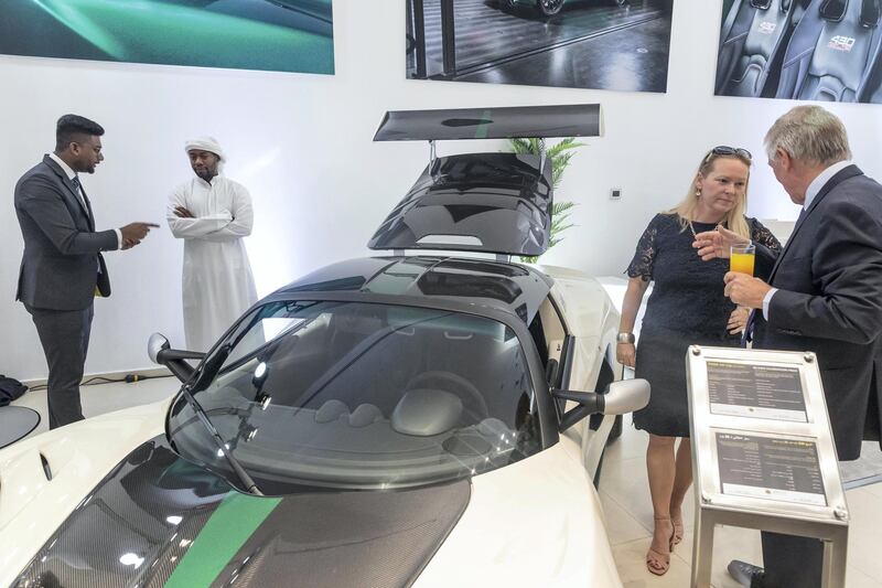 ABU DHABI, UNITED ARAB EMIRATES. 24 APRIL 2019. Opening of the new Lotus car showroom in Abu Dhabi. (Photo: Antonie Robertson/The National) Journalist: None. Section: National.