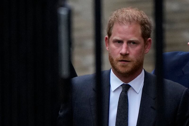 Prince Harry at the Royal Courts Of Justice in London. AP