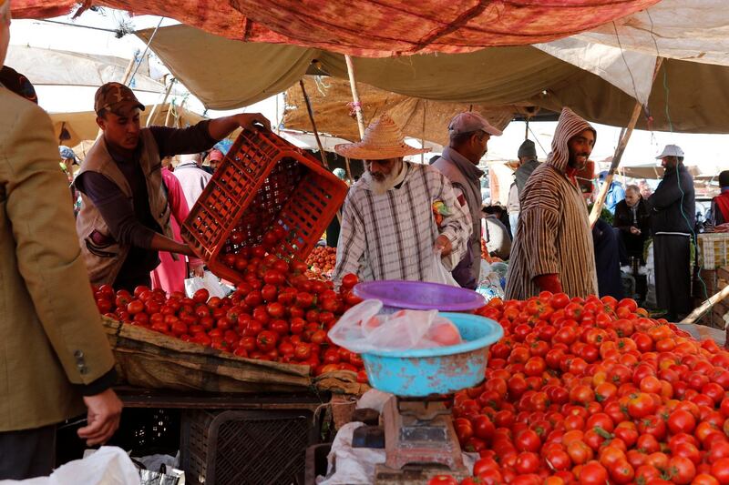People shop at a vegetable market on the outskirts of Casablanca, Morocco. Reuters