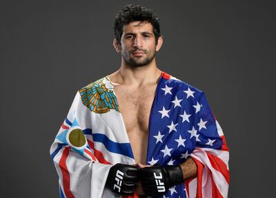 LAS VEGAS, NEVADA - MARCH 07: Beneil Dariush poses for a portrait backstage after his victory during the UFC 248 event at T-Mobile Arena on March 07, 2020 in Las Vegas, Nevada. (Photo by Mike Roach/Zuffa LLC)