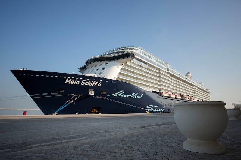 Dubai's cruise season begins on October 29 with the arrival of TUI Cruise Line’s Mein Schiff 6 at the Hamdan bin Mohammed Cruise Terminal at Mina. Photo: Dubai Media Office