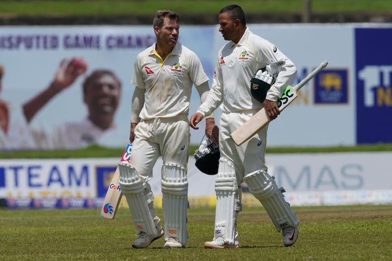 Australia's David Warner, left, and Usman Khawaja have both been selected for the Test squad to face Pakistan. AP