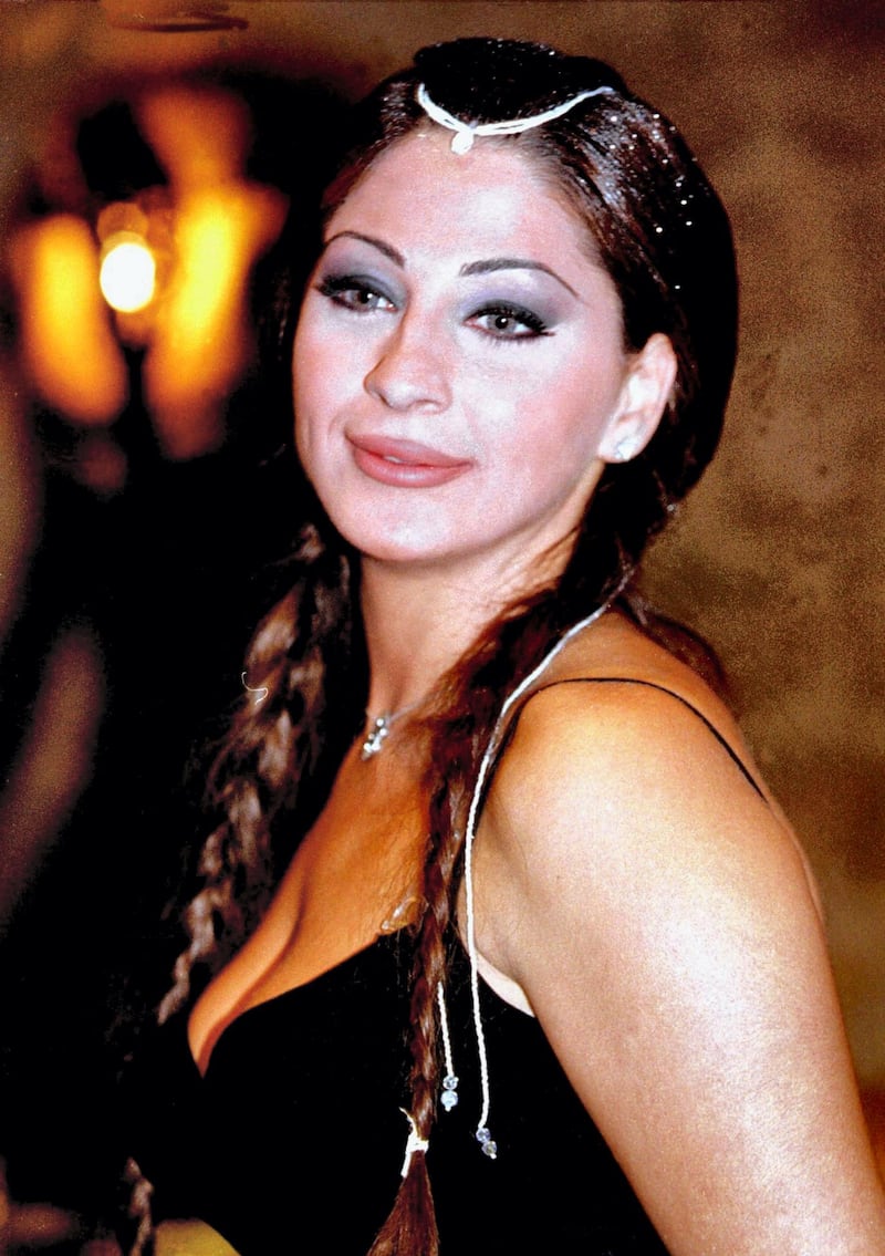 Lebanese singer Elissa poses for a picture late 30 October 2000 at a nightclub in Beirut. Elissa, whose real name is Elissar Khoury, started her career as an actress with the "les diseurs" theatre troupe, before she had launched a videoclip for her song "Baddi Doub", which was a great success. Elissa's forthcoming album is "Akherta Maak", and a new video clip will follow. (film) (Photo by RAMZI HAIDAR / AFP)