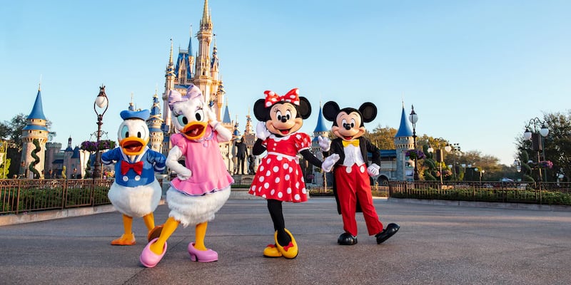 Donald Duck, Daphne Duck, Minnie Mouse and Mickey Mouse. Photo: Walt Disney World
