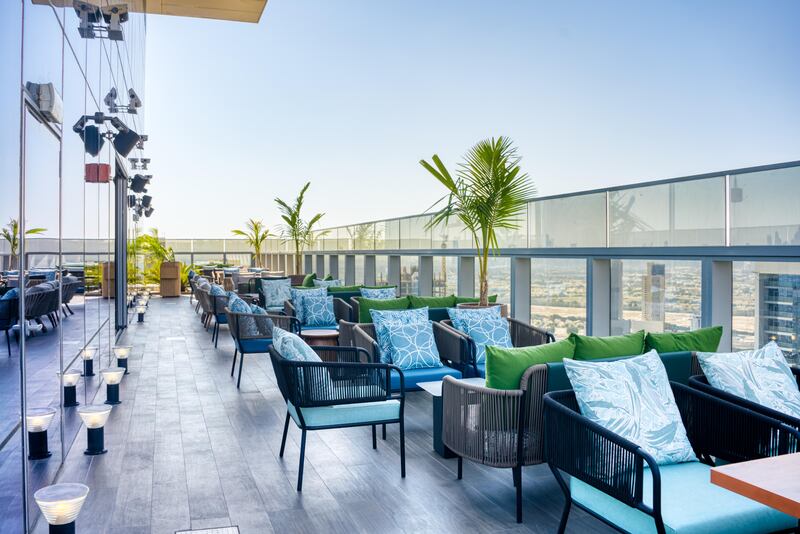 The rooftop terrace at Sante Ria.