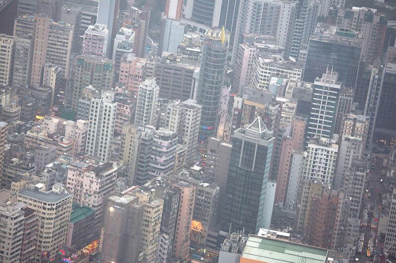 HONG KONG - FEBRUARY 19:  The skyline is packed by blocks of high-rises on February 19, 2013 in Hong Kong. One of the most densely populated countries in the world is Hong Kong, with a population of over 7.1 million inhabitants in an area of 1100 square kilometres.  (Photo by Lam Yik Fei/Getty Images)