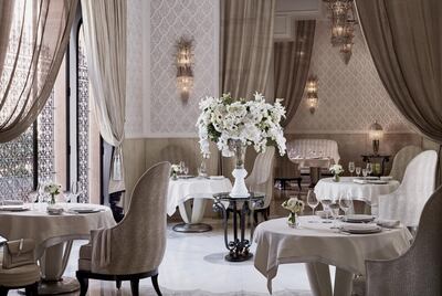 Le Grand Table Francaise at the Royal Mansour in Marrakech. Royal Mansour