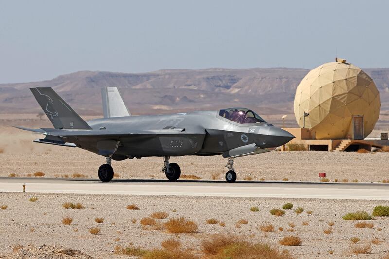 An Israeli air force F-35 fighter. Israeli leaders have previously spoken of using military force to curb Iran’s nuclear capabilities. AFP