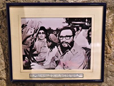 Marikina Shoe Museum showcases more than a dozen images of the former first lady meeting with world leaders and celebrities, including former Cuban prime minister Fidel Castro. Courtesy Ronan O'Connell