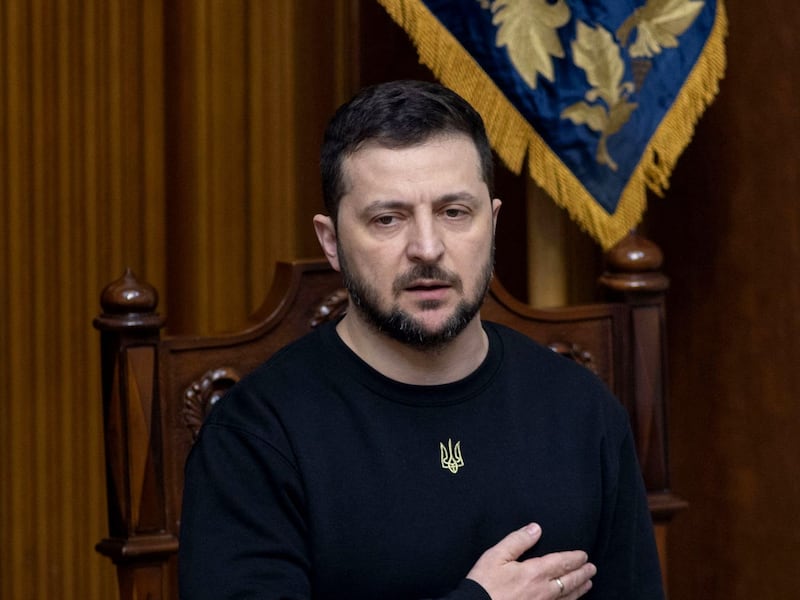 Ukrainian President Volodymyr Zelenskyy has denounced Russia's actions as an imperialist-style land grab. AFP