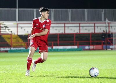 Ryan Muldoon is in the first year of a two-year youth contract with the English League Two club. Courtesy Duncan Hare
