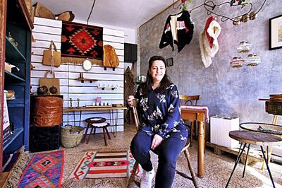 Nour Nsheiwat uses upcycled materials to create her furniture. Photo: Charlie Faulkner