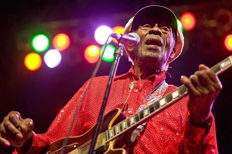 Music legend Chuck Berry dies at his hom in Missouri on Saturday, he was 90. / AFP / GETTY IMAGES NORTH AMERICA / Timothy Hiatt