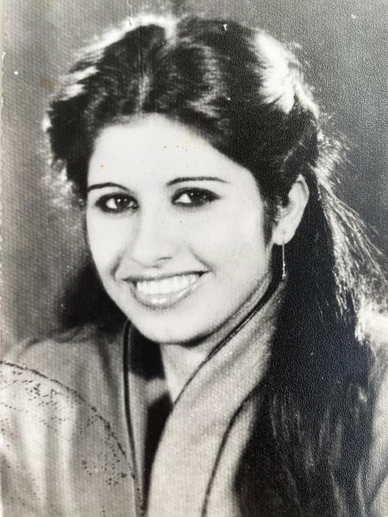 Moza Tahwara in 1978 when she was studying at Cairo University. Photo: Moza Tahwara