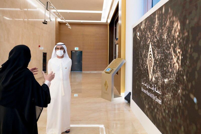 Sheikh Mohammed bin Rashid, Vice President and Ruler of Dubai, inaugurates the Mohammed bin Rashid Medical Research Institute on Tuesday. Courtesy: Dubai Media Office