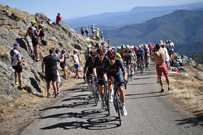 The peloton during Stage 6. AFP