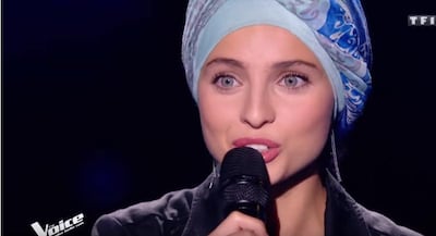 Mennel Ibtissem performs Hallelujah during her audition on The Voice in 2018. YouTube