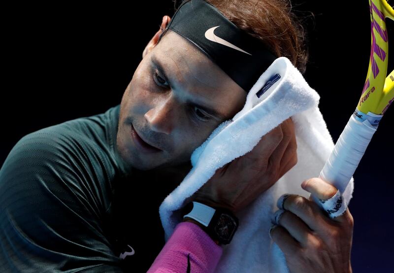 Spain's Rafael Nadal during his group stage match against Austria's Dominic Thiem. Reuters