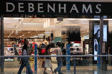 A Debenhams store in Dubai Mall, one of six in the UAE. Paulo Vecina/The National 