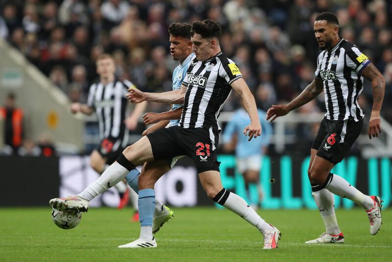 Summer signing from Southampton making his first start and did superb job up against Grealish with the England attacker not allowed to make any impact on game. Excellent covering tackle on Nunes after Lascelles had been caught out for pace in second half. Reuters