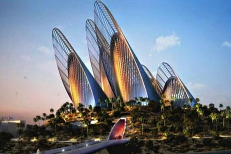 November 25, 2010 -- This is a still image made from a video provided by TDIC showing computer generated renderings of the Zayed National Museum on Saadiyat Island. The video was part of a presentation unvailing the design for the museum. (Courtesy TDIC)