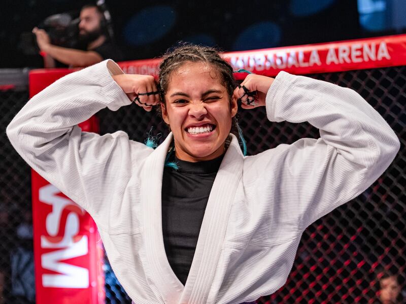 Sarah Galvao defeated Vitoria Gabreilla in the Gi Super Fight division of ADXC in Abu Dhabi on Saturday, October 21, 2023. Photo: ADXC