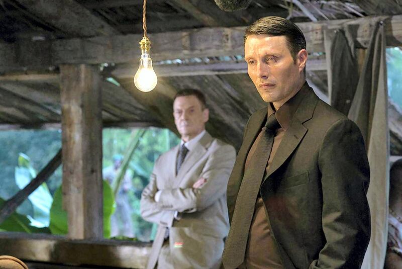 Jesper Christensen and Mads Mikkelsen in Casino Royale (2006)