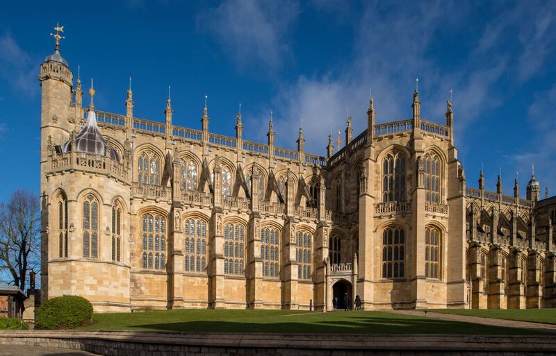 St George's Chapel, at Windsor Castle, where Prince Harry and Meghan Markle will have their wedding service, is seen in Windsor. Reuters