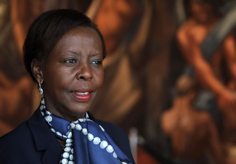 Rwanda Foreign Affairs Minister, Louise Mushikiwabo, who is running for Secretary General of the International Organisation of La Francophonie (OIF).  AFP