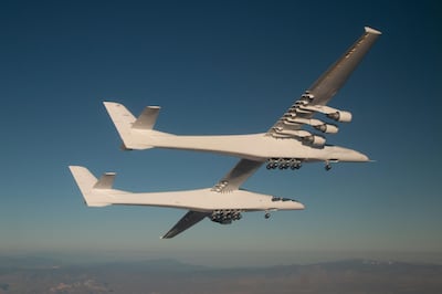 At 73 meters long with a wingspan of 117 metres, the Stratolaunch is the world's largest plane. Courtesy Stratolaunch  