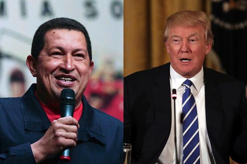 Parallels are now being drawn between Hugo Chavez and the new president of the United States, Donald Trump. Carlos Barria / Reuters