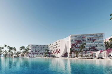 A render of Marbella Hotel, which is currently being built as part of The Heart of Europe project on Dubai's World Islands. Supplied