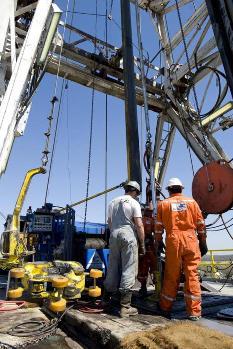 Shale producers in the US are scaling back on output expectations for the second half of the year. Matt Nager / Bloomberg