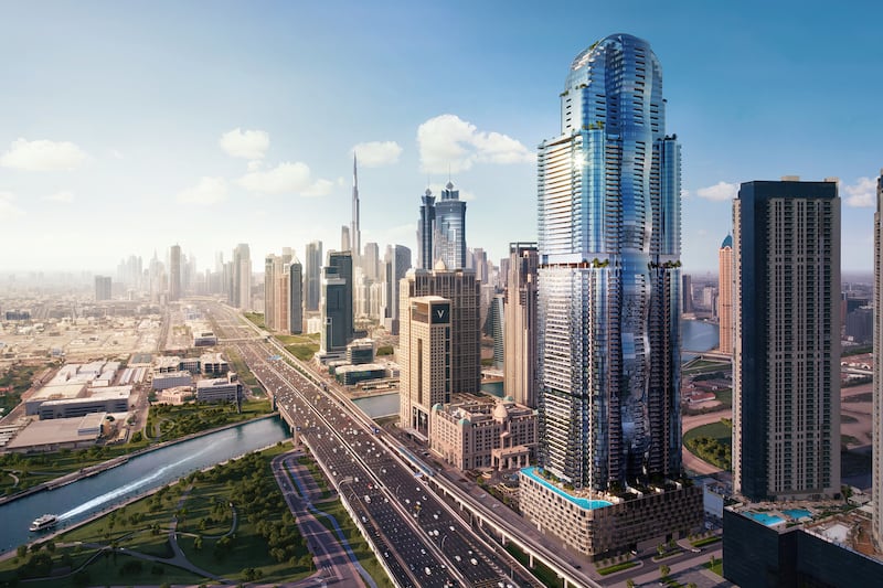 A rendering of Al Habtoor Tower, once it is completed. Photo: Al Habtoor Group