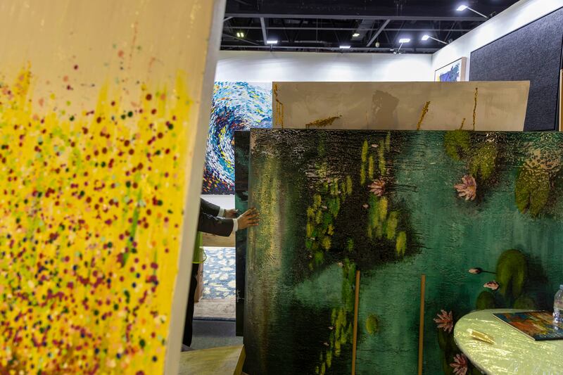 Paintings are repositioned. World Art Dubai is the region's largest contemporary art fair