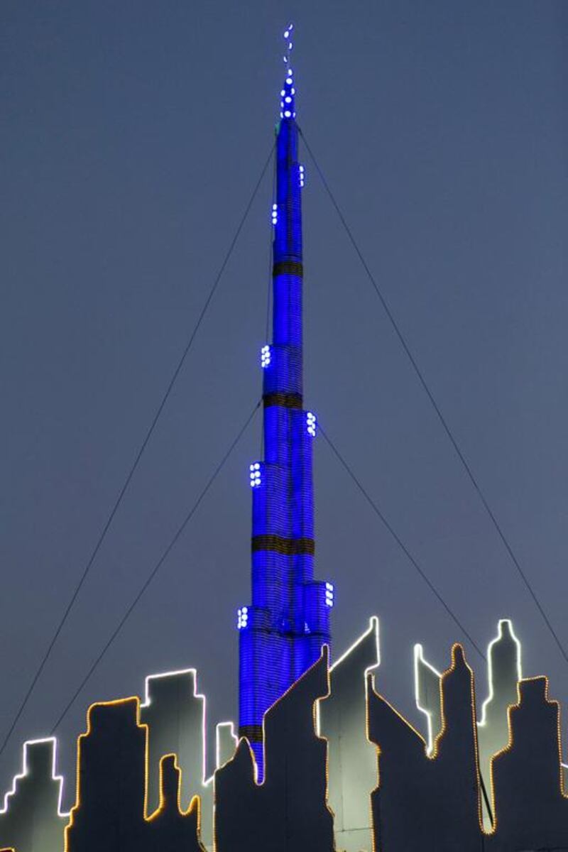 Flowers and trees are not the only things to have been growing within the park’s perimeter over the past 18 months. At just over 12 metres in height, the recreation of the Burj Khalifa, made from 330,000 small medicine bottles, is bidding to become the largest model of a national landmark made from recycled materials in the world. Reem Mohammed / The National