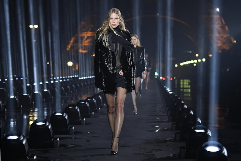 In constrast, Saint Laurent celebrated the modern city women for Womenswear Spring/Summer 2020. Getty Images
