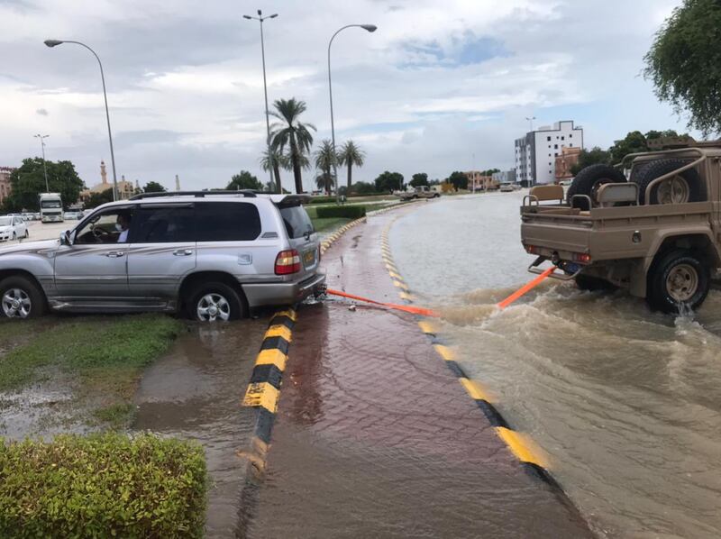 Some stranded vehicles had to be towed to safety.