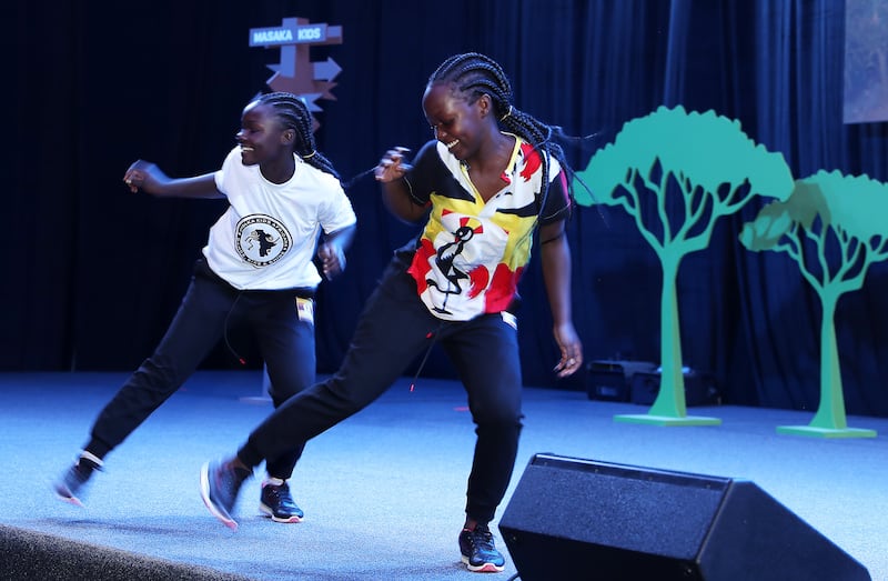 Children take part in a dance performance. Photo: Chris Whiteoak / The National