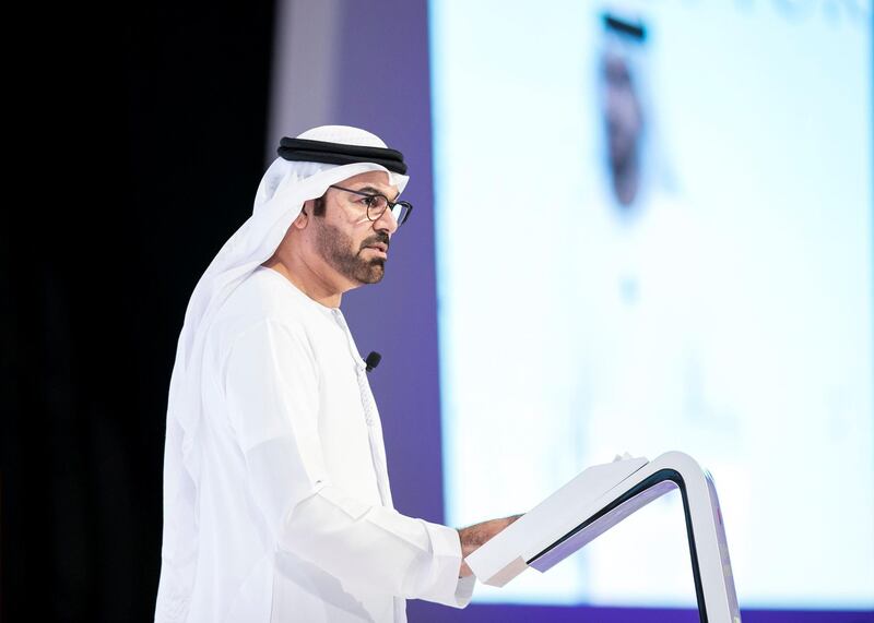 DUBAI, UNITED ARAB EMIRATES. 9 DECEMBER 2019. 
H.E. Mohammad Al Gergawi, President of the Arab Strategy Forum, under the theme Forecasting the Next Decade 2020 - 2030.

(Photo: Reem Mohammed/The National)

Reporter:
Section: