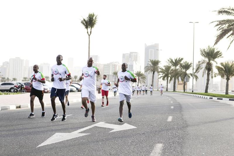 The Dubai Unity Run on November 25, 2016, helped raise funds for the Al Noor Training Centre for Persons with Disabilities and raise awareness for people with special needs. Reem Mohammed / The National 