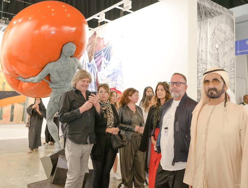 Vice President and Prime Minister of the UAE and Ruler of Dubai Sheikh Mohammed bin Rashid Al Maktoum visited Art Duba. Wam