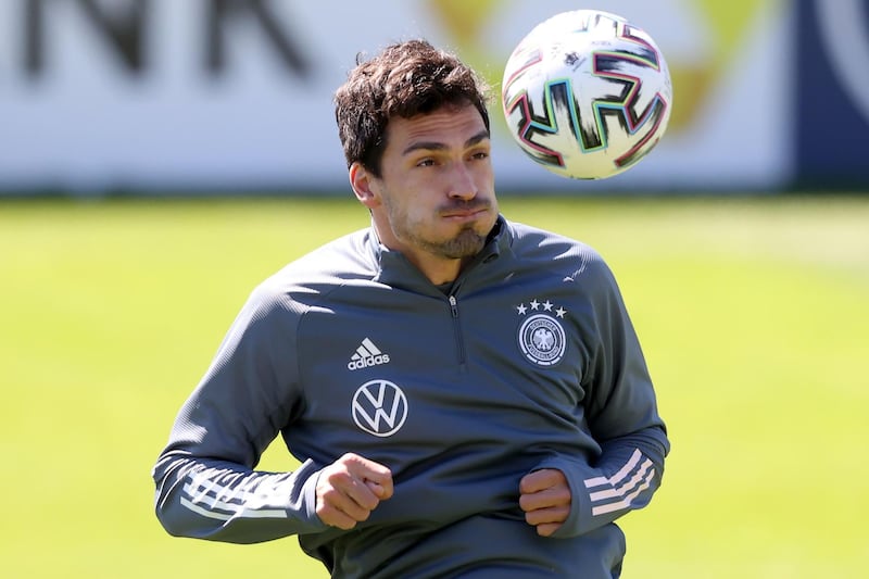 Mats Hummels during Germany's training session in Tirol, Austria, on Monday, May 31. Getty