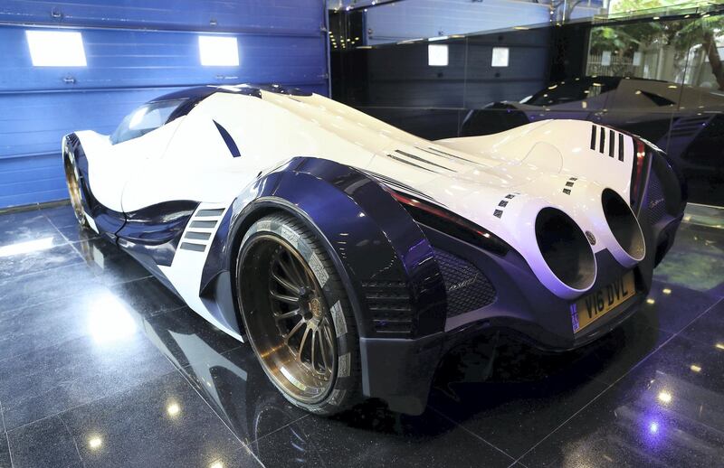 DUBAI , UNITED ARAB EMIRATES , November 15  ��� 2018 :- View of the Devel Sixteen supercar at the home of Majid Al Attar on Al Wasl road in Dubai. ( Pawan Singh / The National ) For Motoring. Story by Adam