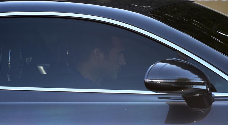 Chelsea manager Frank Lampard leaves training. EPA