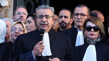 Hatem Mziou, president of Tunisia’s Lawyers' Bar, said the group was running short of patience with the government. EPA