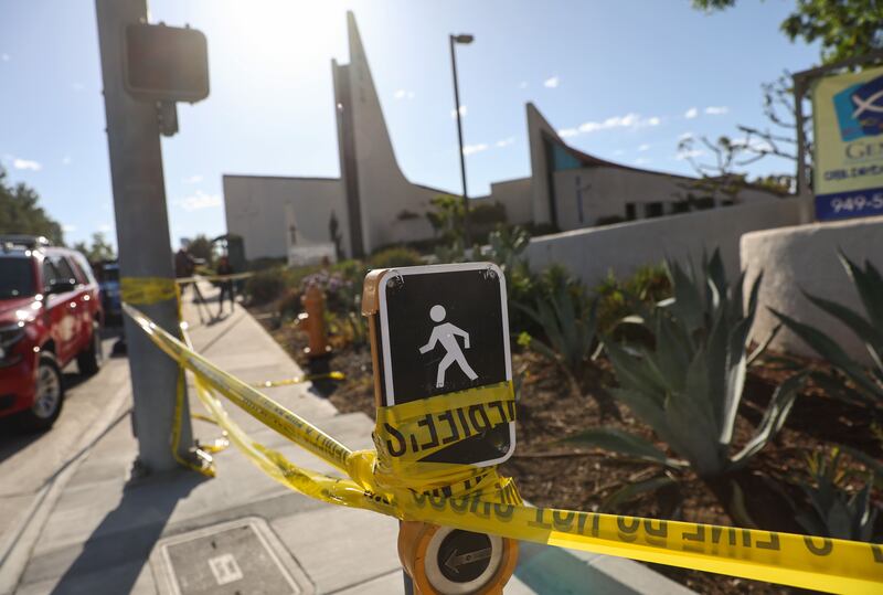 A law enforcement source said the gunman had sealed the doors to prevent parishioners from escaping. Getty Images / AFP
