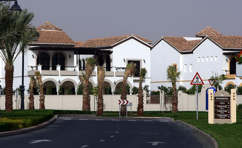 Dubai , United Arab Emirates-  May 08, 2011:   View of   The Villa's , a Cluster of Impressive Spanish Style Luxury units located in Dubailand,  in Dubai . ( Satish Kumar / The National ) For House & Home